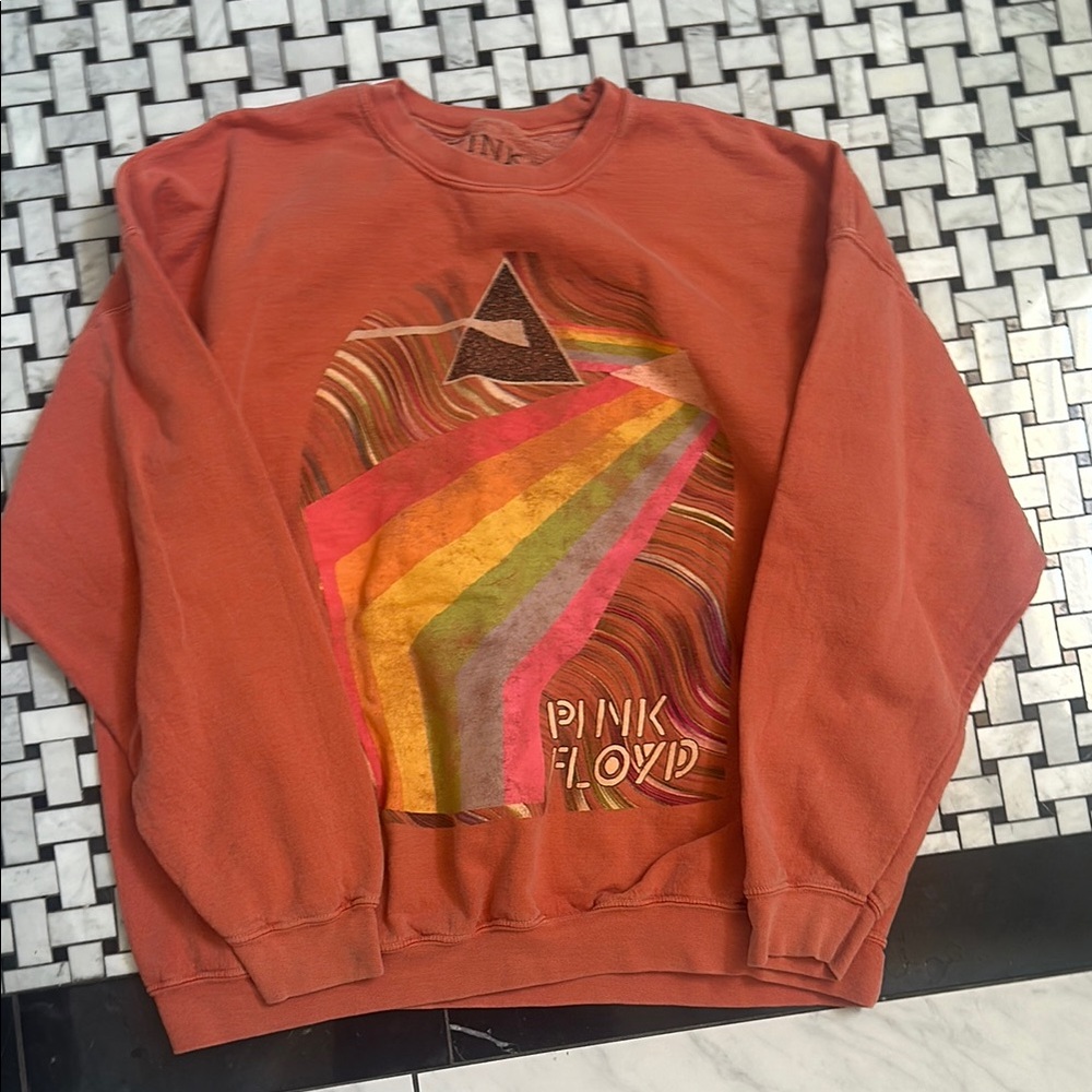 Pink Floyd Graphic UO Sweater - Rust
